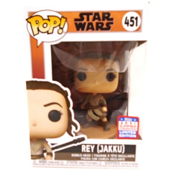 Funko Pop Star Wars Disney Rey (Jakku) 2021 Limited Edition #451 Bobblehead - Picture 1 of 8
